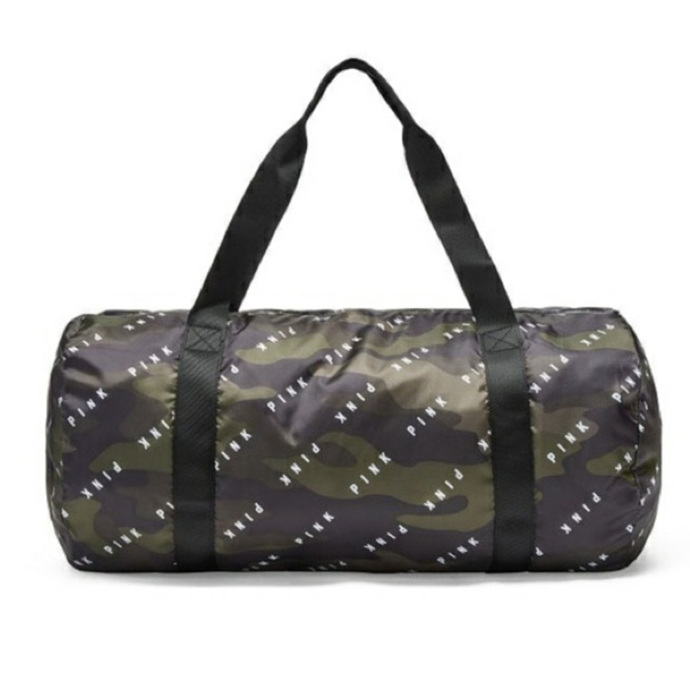 VS Pink camo duffel
